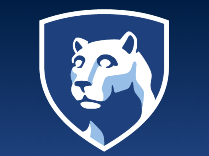 a graphic of the Penn State University blue and white shield logo